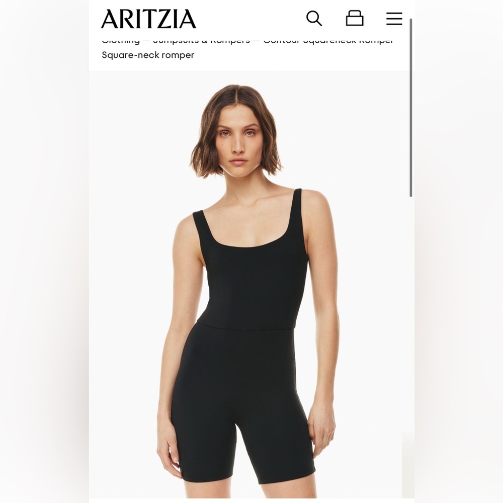 NWT Aritzia Contour Squareneck Romper